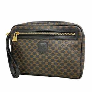 Celine Macadam Clutch Bag, Black/Brown, Men's